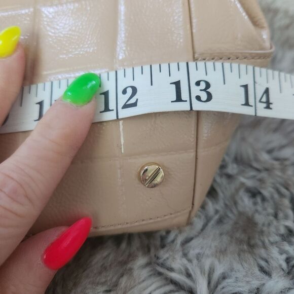 Tory Burch Marion Patent Leather Chain Strap Bag New Cream - Picture 4 of 14